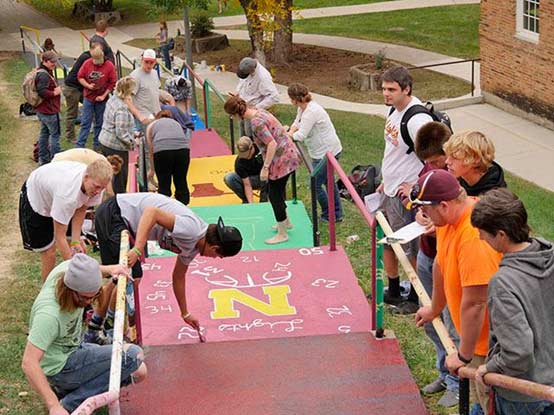 MSU-Northern student clubs work on the Hellow Walk