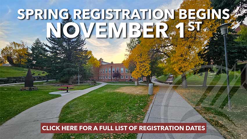 Spring Registration begins November 1st - Click for full list of registration dates. [Fall photo - sidewalks and Pershing Hall]