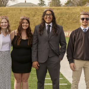 MSU-Northern's Royal Lights (L to R) Elaine Reed, Kaiya Doney, Aiden Perkins, and Bridger Beach