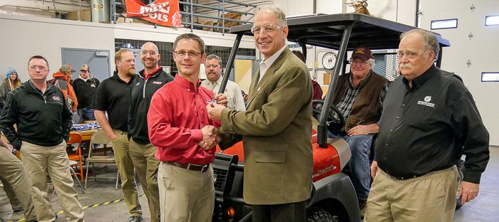 Chancellor receives keys to UTV from Torgerson's