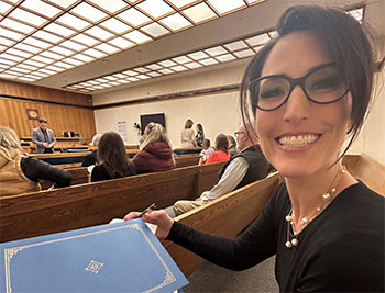 Breanna Marie Murphy in a courtroom