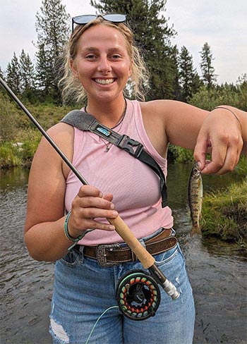 Courtney Boese fly fishing